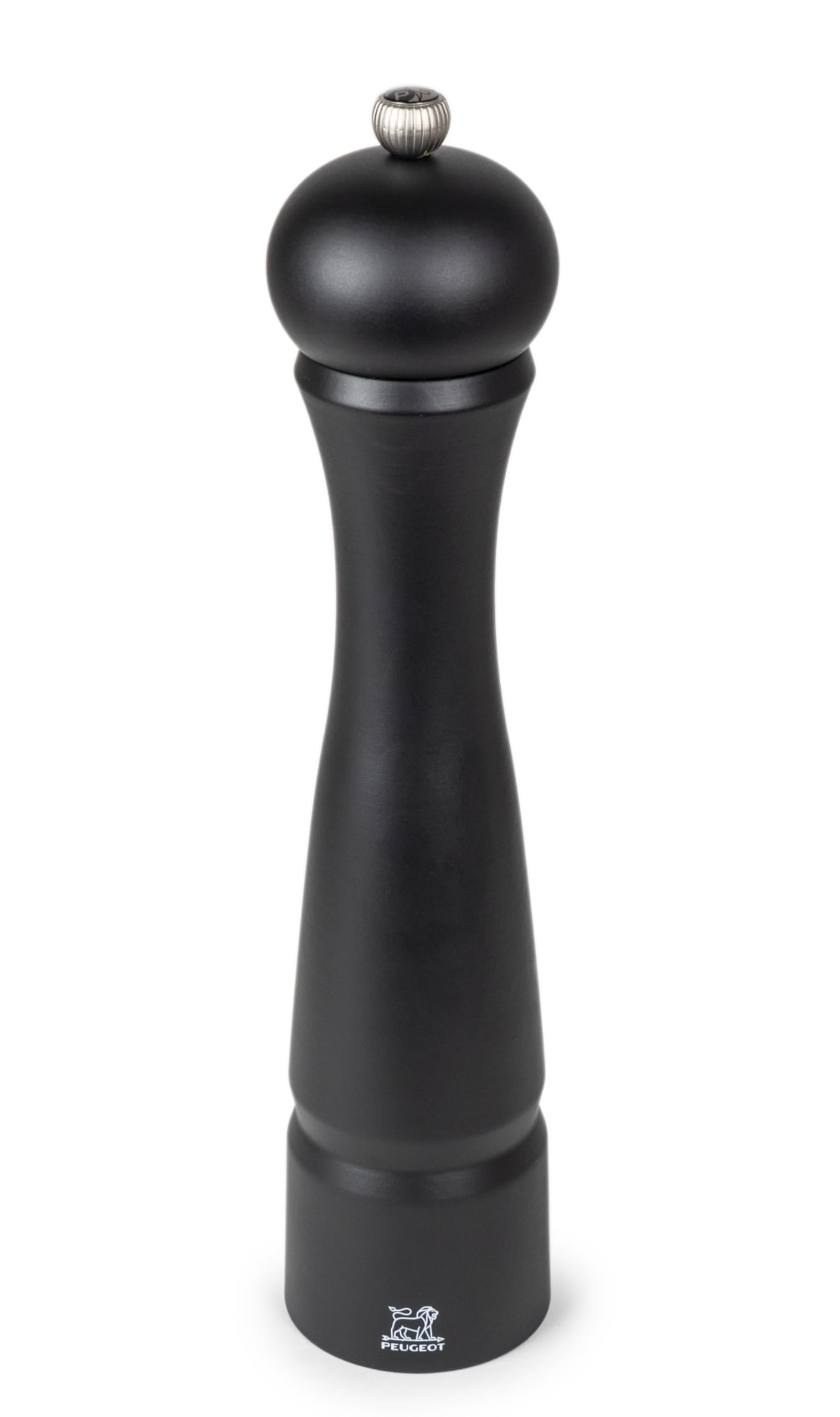 PEUGEOT - Moulin à Poivre Festival 30 cm - Mécanisme en Acier Pour Différentes Moutures - Tous Types de Poivre, Baies Roses & Coriandre - Fabrication Française - Bois de Hêtre PEFC - Coloris Noir Mat