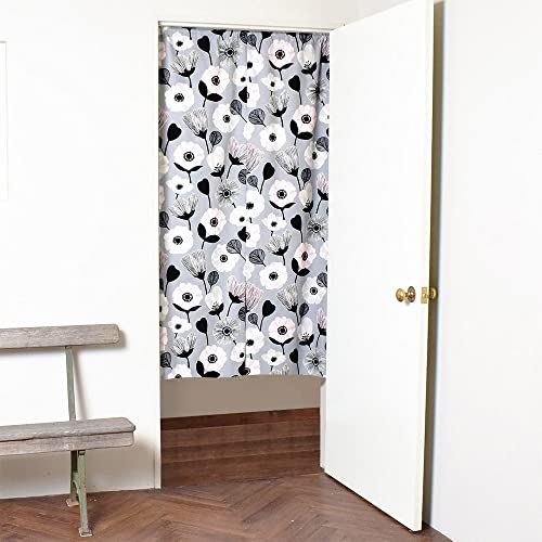 スタイルデコール(STYLE Decor) 間仕切りカーテン のれん おしゃれ 北欧 目隠し 150cm丈 86cm×150cm ノルディックガーデン W3801700