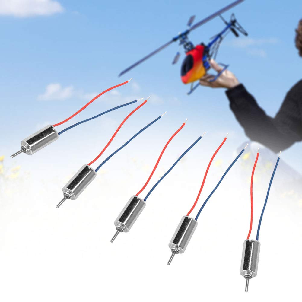 5 Micro Moteurs DC sans Noyau 4,5V 32250 TR/Min 4mm x 8mm Faible Bruit et Faible Consommation d'Énergie pour Modèle Réduit d'avion et Jouets Électroniques