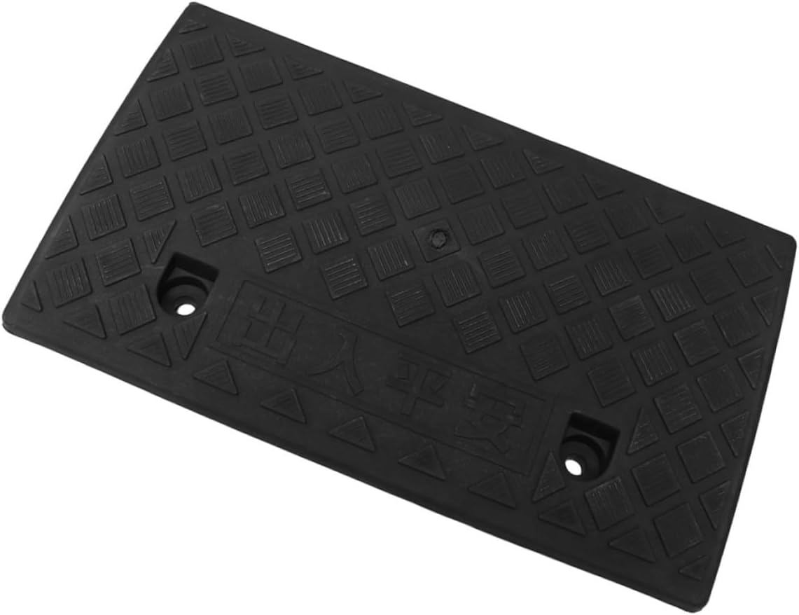 Threshold Ramp and Vehicle Loading Ramp 50×27×9cm Black Plastic for Car Motorcycle Scooter with Non-Slip Surface Suitable for Driveway and Sidewalk Use
