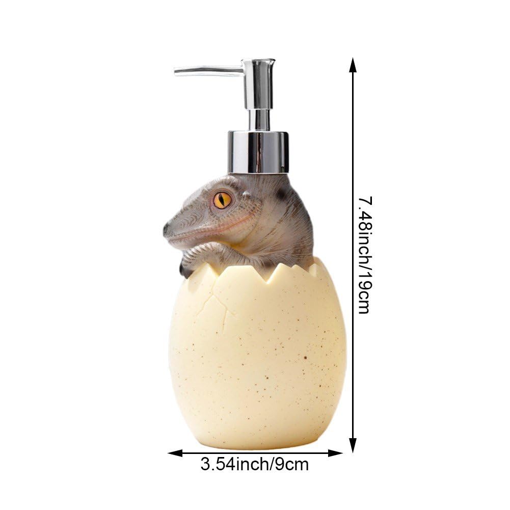 Dozowniki mydła, 560 ml, uroczy dinozaur, dozownik mydła do rąk, do kuchni, łazienki, wielokrotnego napełniania, dozownik mydła do naczyń z pompką ze stali nierdzewnej
