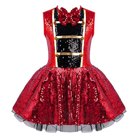 Alvivi Mädchen Zirkus Kostüm Pailletten Kleid Cover
