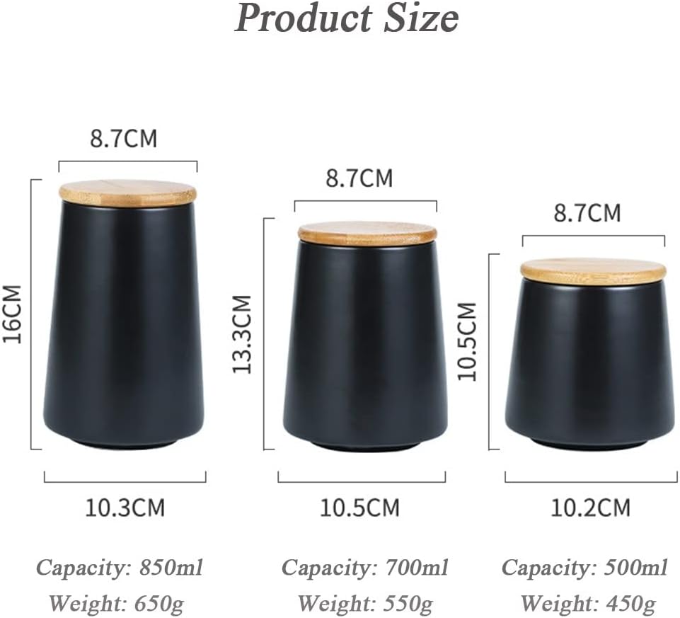 Breakfast Jar Set,Kitchen Storage Canisters,Storage Jars,Kitchen Food Canisters Containers, Food Storage Canisters,Tea Coffee Sugar Canisters,Food Storage Tin, Kitchen Canister Set, Tea Jars Storage C