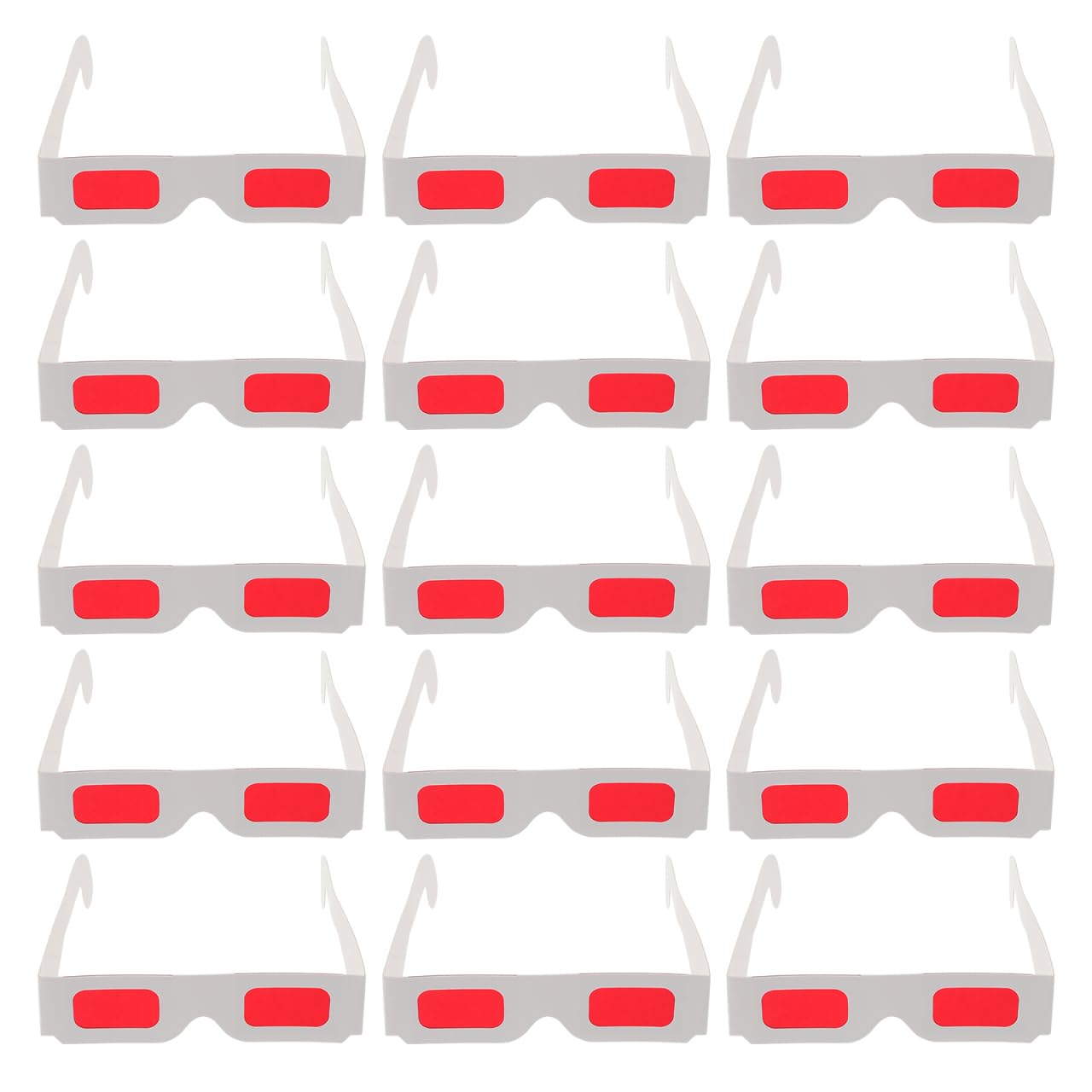 minkissy Lunettes Rouges Enfants 3D 50 Pièces pour Films À Domicile Cadeaux Saint-Valentin Fête Arc-en-Ciel Fournitures Anniversaire Et Récompenses Classe