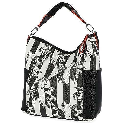 Image of Tahari City Sport Hobo Bag Black /White One Size