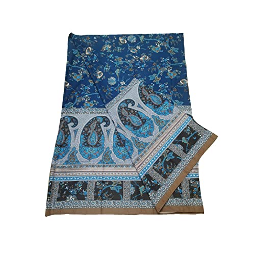 Bassetti Foulard Genova B1 9324020 - Raso Di Cotone Makò, 270 X 270 Cm, Colore: Blu