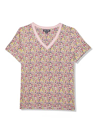 Image of Nautica Women's Solid V-Neck Short Sleeve T-Shirt Shirt