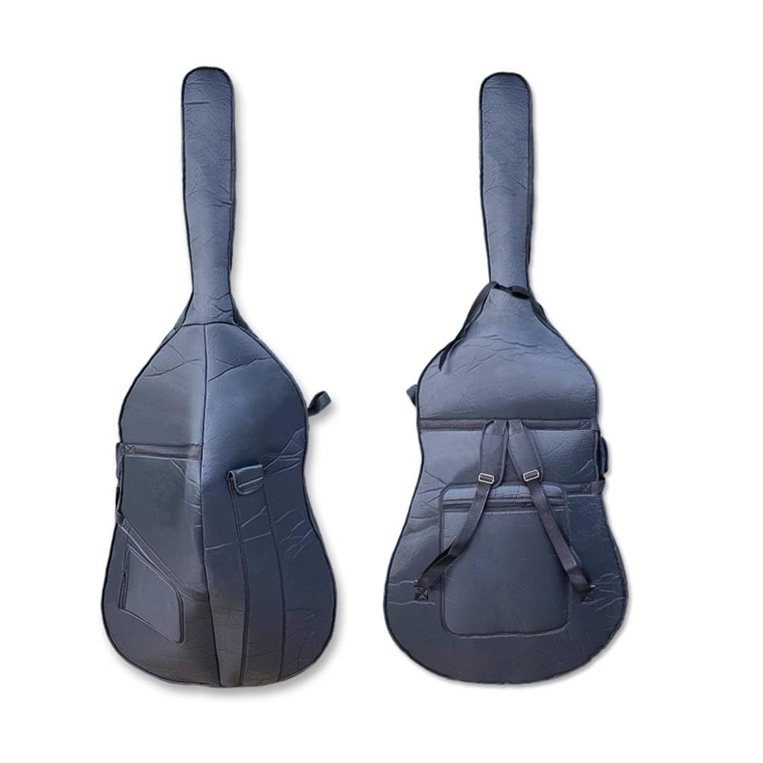 WUQIMUSC 3/4 Upright Double Bass Bag Oxford Cloth String Bass Bag with Soft lining,Black