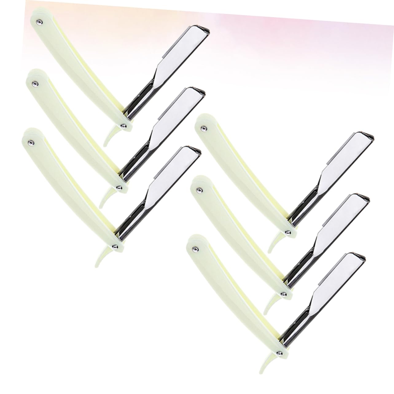 NULYLU Men's Barber Razor Vintage Beard Shaver Manual Shaver Holder White Handle Safe Hair Cutting Tool