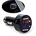Gosear 2 en 1 Coche Auto 12V Rojo Azul Doble Pantalla LED Digital termómetro voltímetro