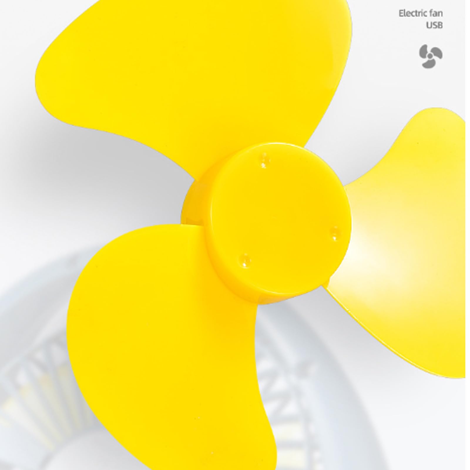 Wentylator przenośny, USB, biurko, niski poziom hałasu, komputer stacjonarny z 3 prędkościami i mocnym chłodzeniem wiatrem(Yellow white shell)