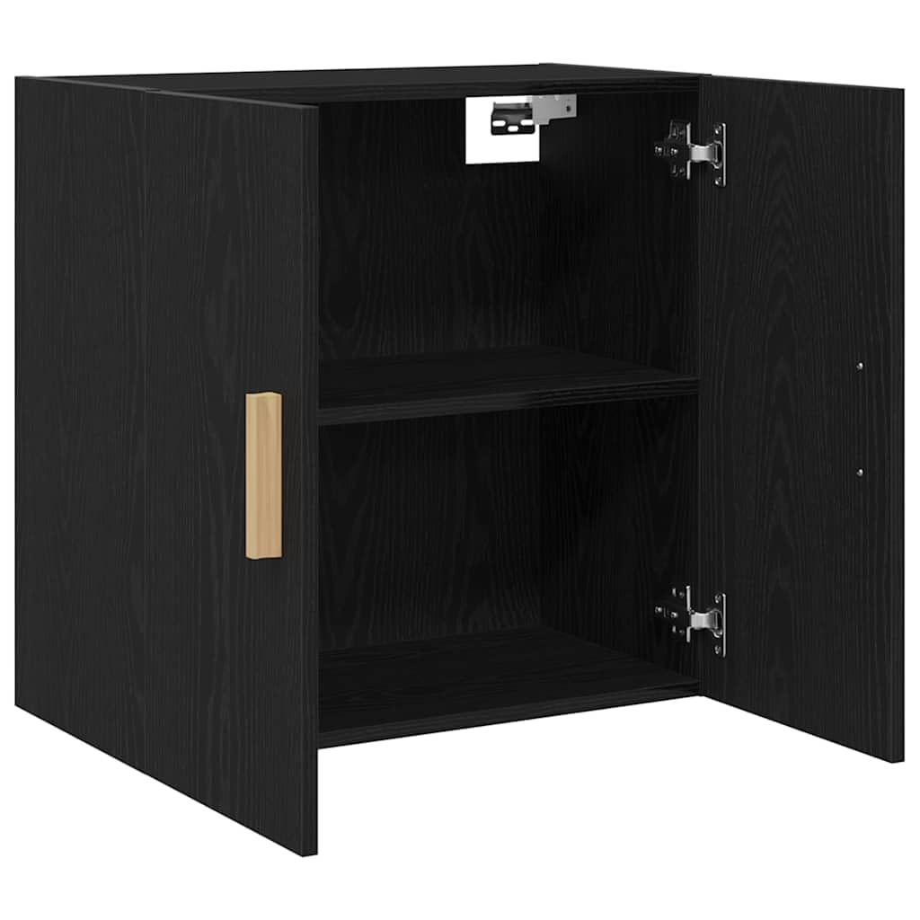 Générique Mobile da parete moderno, 60 x 30 x 60 cm, in legno di ingegneria, armadio portaoggetti con ripiani e maniglie a barre, design rettangolare minimalista per soggiorno