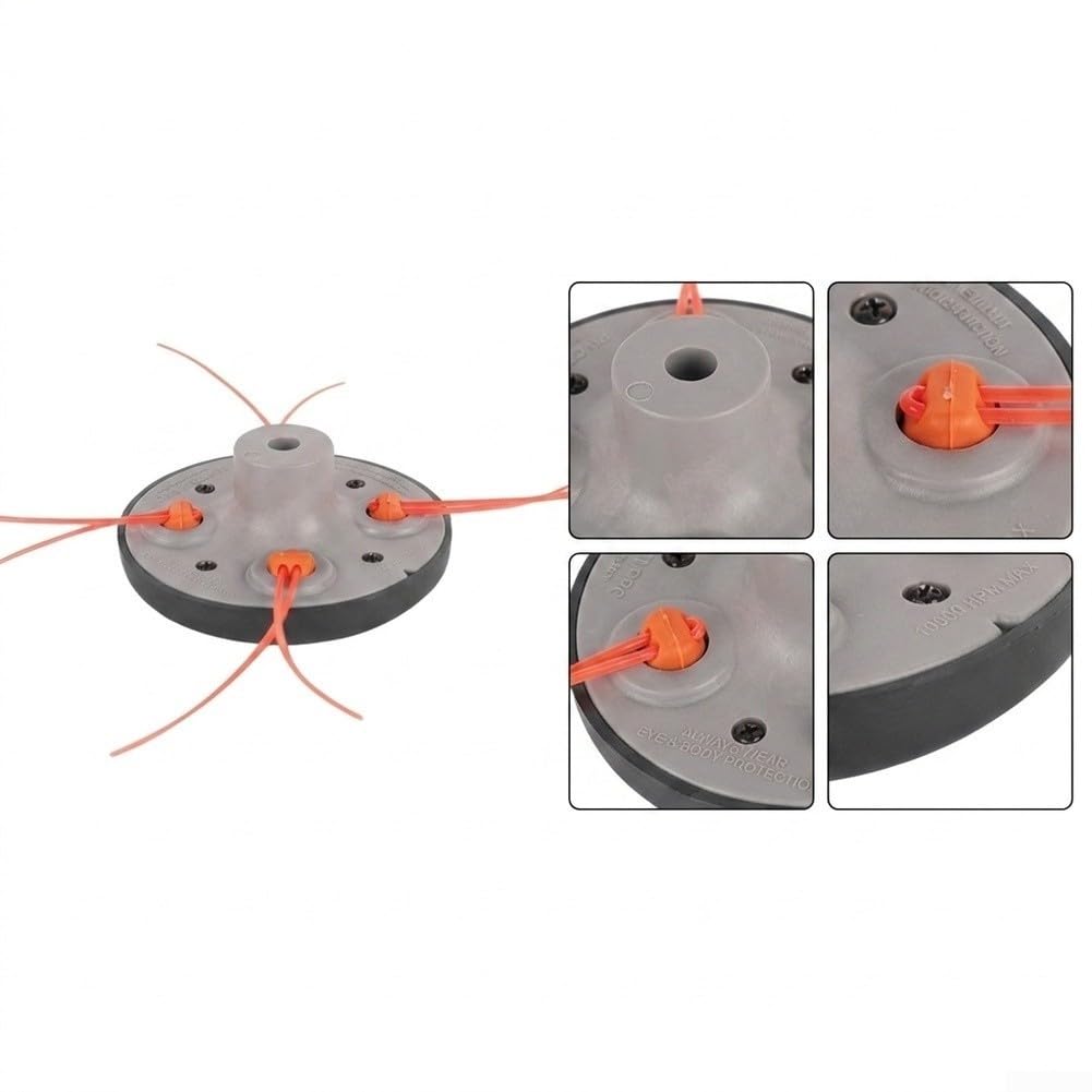 Cabezal Desbrozadora 4 Líneas Plástico Cabezal Desbrozadora(3pcs)