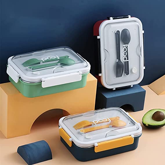 Image of MEMIAN Stainless Steel Lunch Boxes (3 Compartment)