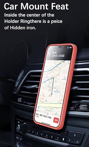 Miniatura 5 de Compatible con Redmi Note 12 4G Funda con anillo Kickstand verde, Xiaomi Redmi Note 12 4G Funda de teléfono de silicona líquida con forro de