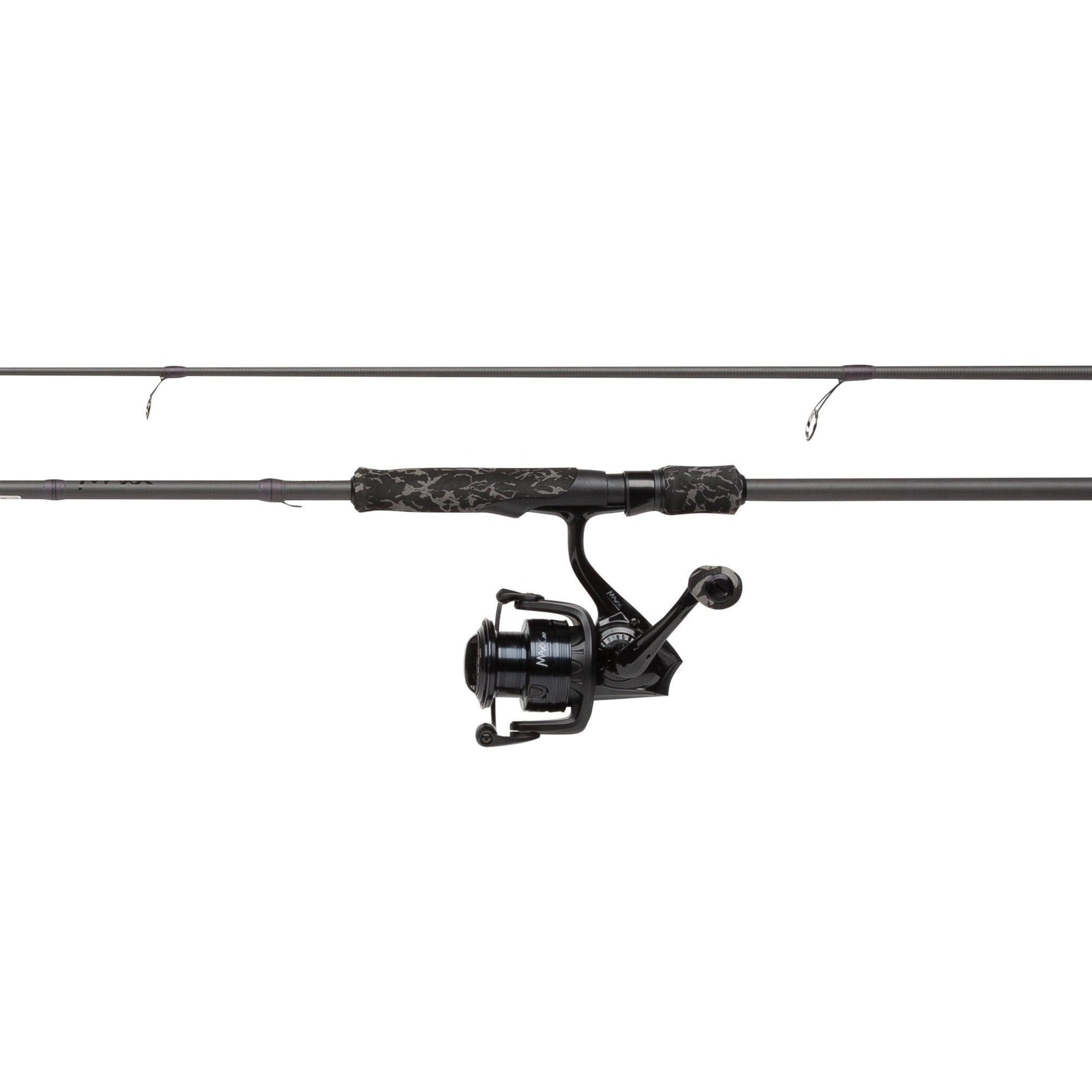 Abu Garcia Max X Black OPS Spinning Combo | Canne à pêche et Moulinet légers pour l'achigan, Le brochet et la Truite en Eau Douce | Durable | Moulinet à Tambour pour Les pêcheurs | Plusieurs Tailles