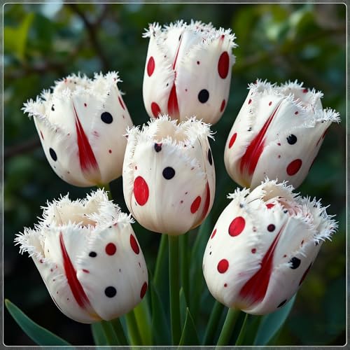 Tulpe- Winterharte Mehrjährige Tulpen rhizom- Ideale Gartenarbeit Seltene Tulpen Bepflanzung im Innen Außenbereich Gedeihen in Behältern-4 Rhizome-F