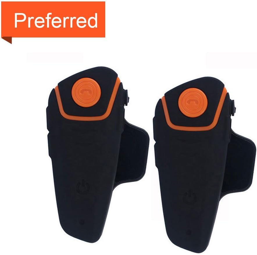 Helmet Intercom Motorcycle Communication System BT-S2 Interphone Moto Helmet Bluetooth Headset BT Intercomunicador Wireless Intercom Headset (FM Radio/IPX7 Waterproof/Handsfree/Range-1000M)