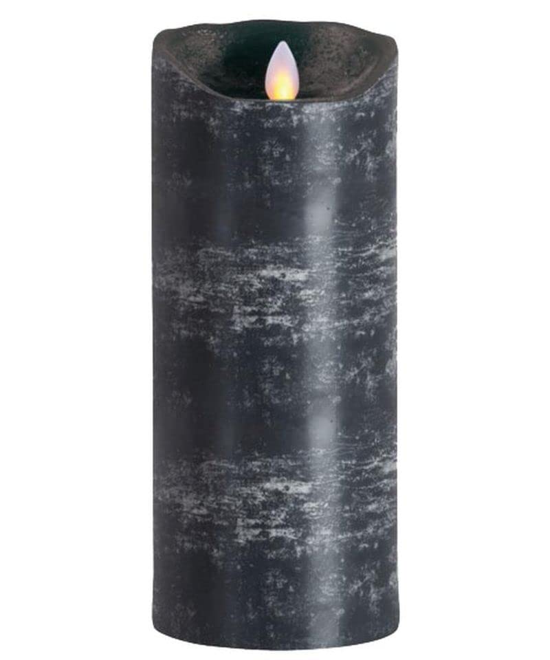 sompex LED Kerzen mit Timerfunktion und flackernder Flamme, anthrazit ⌀ 8cm, Höhe wählbar 12,5 cm, 18cm, 23cm, Adventskranz 4er Sets, Weihnachtsdeko, LED Deko (4x23cm)