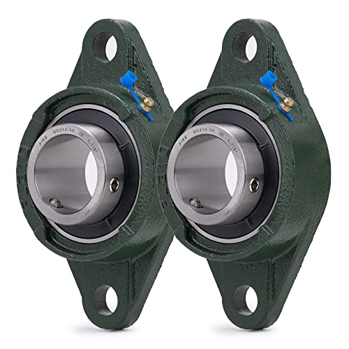 Image of XIKE 2 Pcs UCFL210-30 Bore 1-7 /8 inch Pillow Block Flange Mounted Ball Bearings.
