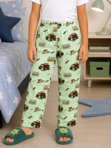 Image of KiddoPanti Boys Printed Pyjama | 100% Cotton Single Jersey Fabric | All Over Printed Design | Relax Fit & Ankle Length | Pyjama Pant