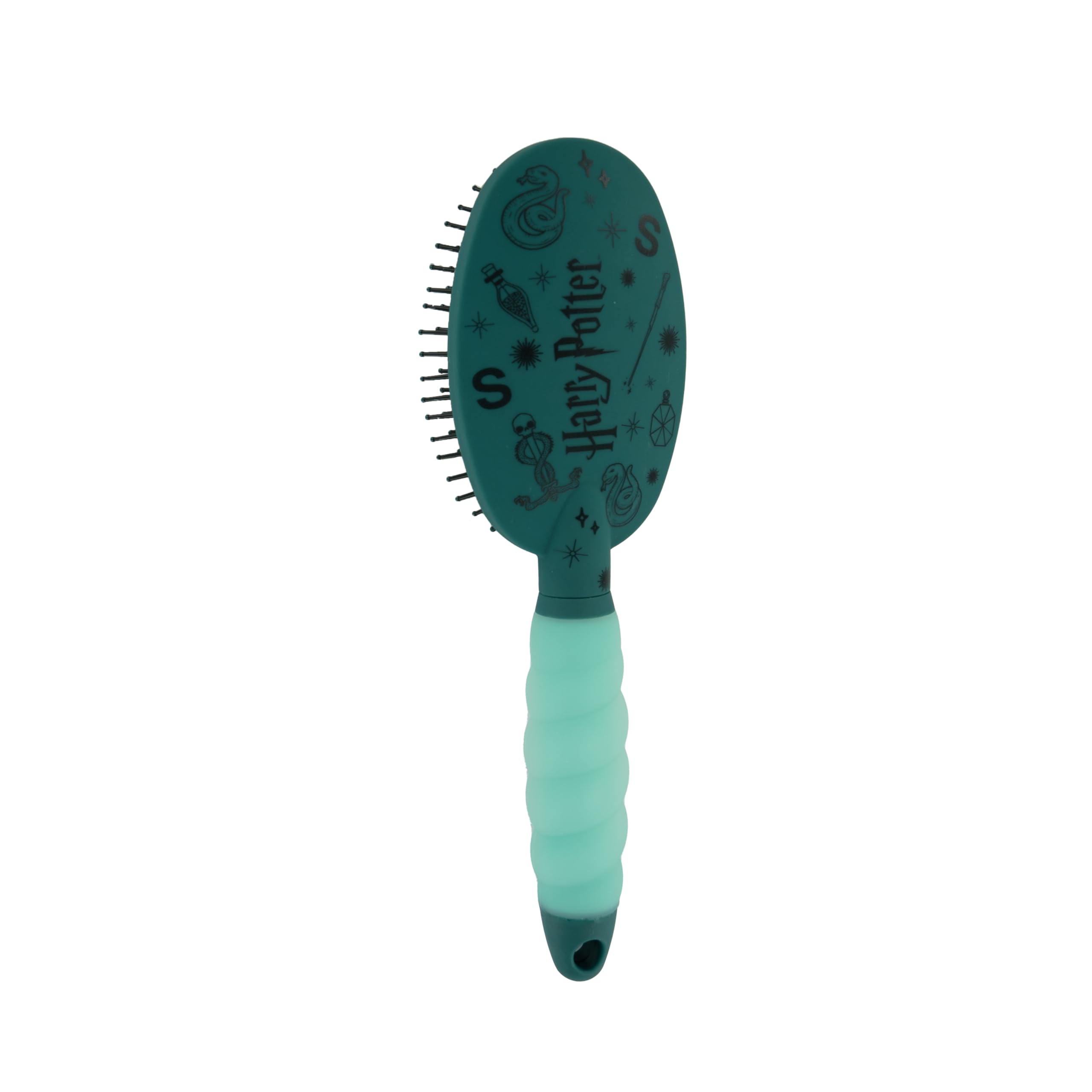 Harry Potter, Detangling Hair Brush, Ergonomic Brush, Silicone Gel Handle, All Hair Types, Official Hogwarts School Accessory