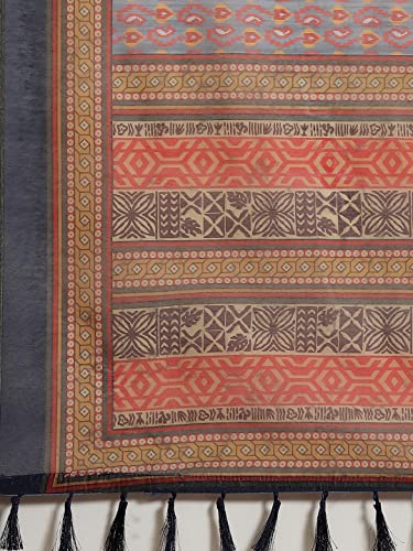 Image of Amazon Brand - Anarva Women's Kalamkari Saree With Blouse Piece