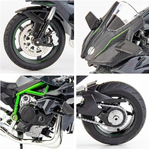 Image of Police Motorcycle Toy - Pull Back Motorcycle Toys, Tiny Gift with Music Lighting, Latte Motorcycles Toy for Kids Boys Age 3-8 Year Old [Multicolor] (Ninja - H2R-Multicolor)