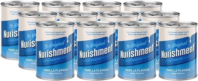 Nurishment The Original Vanilla Flavour 400g - Nutrient-Rich Drink (Pack of 12) | Delicious and Nourishing | Ideal as a Standalone Beverage