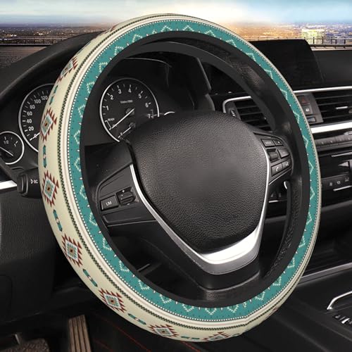 Western Steering Wheel Cover Cute Universal 15 Inch Car Accessories Protector for Women Fit Auto SUV Sedan Vans Trucks