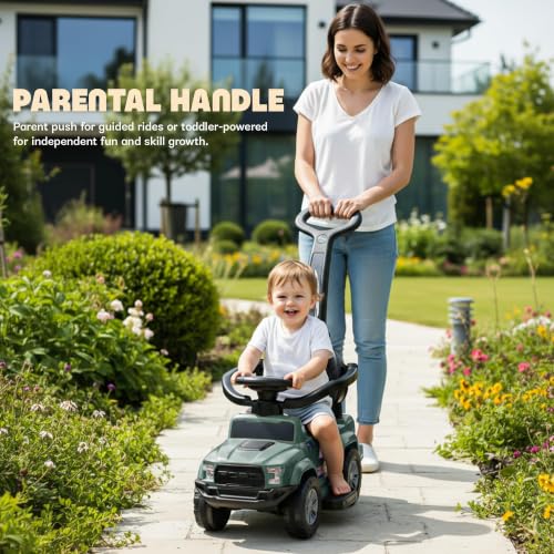 Image of Baybee Roady Pro Ride on Car for Kids | Push Ride on Jeep with Parental Handle & Safety Guardrail | Backrest, Light & Music Rideons Toy Car | Baby Ride on Cars for Kids 1 to 3 Years (Dark Blue)