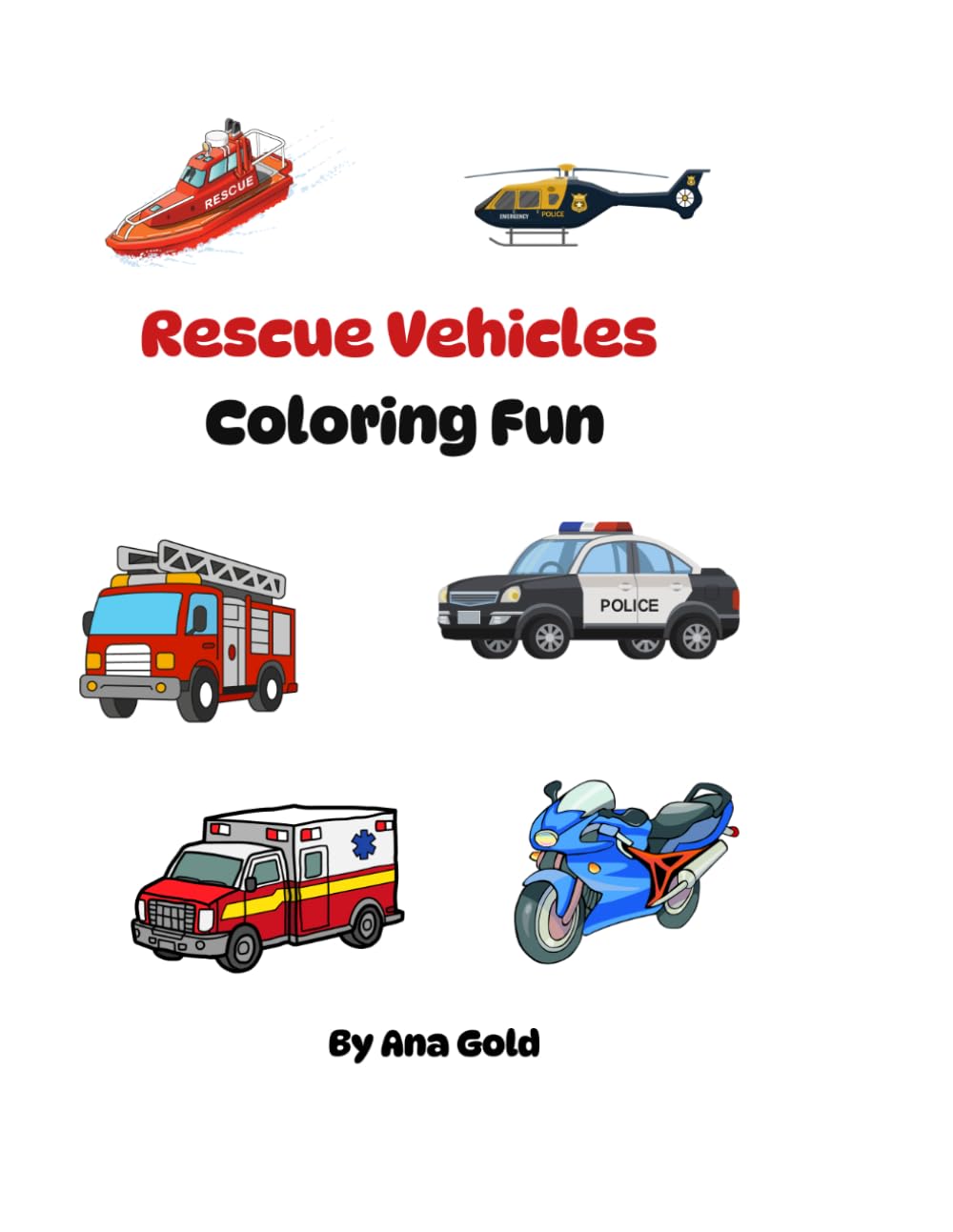 Rescue Vehicles Coloring Fun