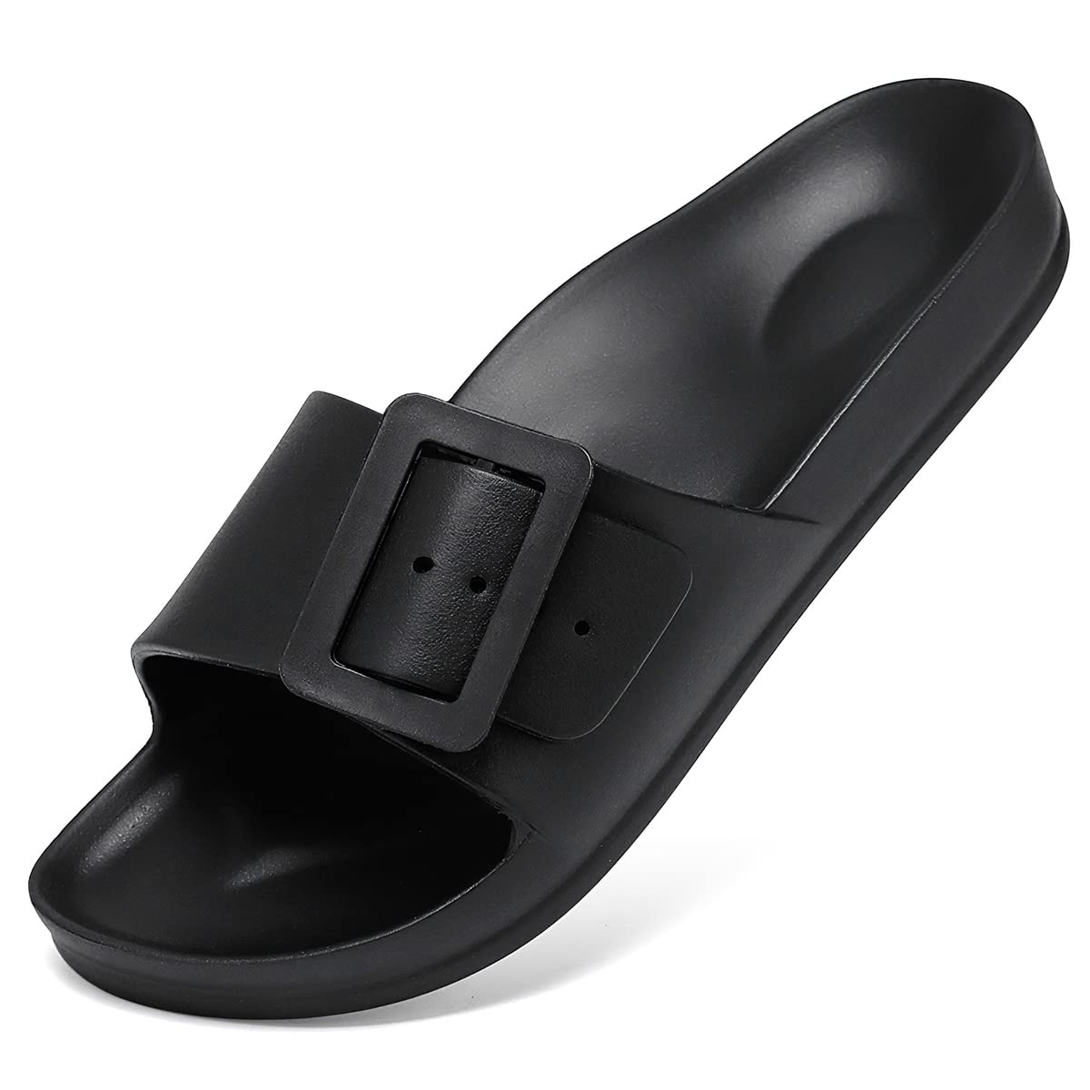 L LOUBIT Cloud Slides for Women with Arch Support Pillow Soft Recovery Sandals Lightweight Summer Beach Slippers Non-Slip Shower Shoes