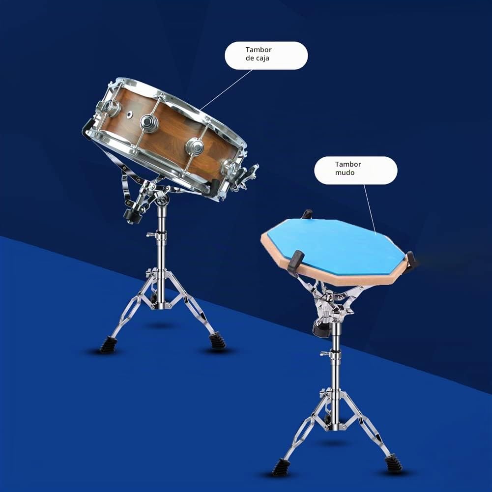 Soporte de tambor de caja, soporte de tambor de caja de concierto, soporte de caja ajustable, doble soporte para tambores de 8 a 14 pulgadas, tambor de lengua de acero