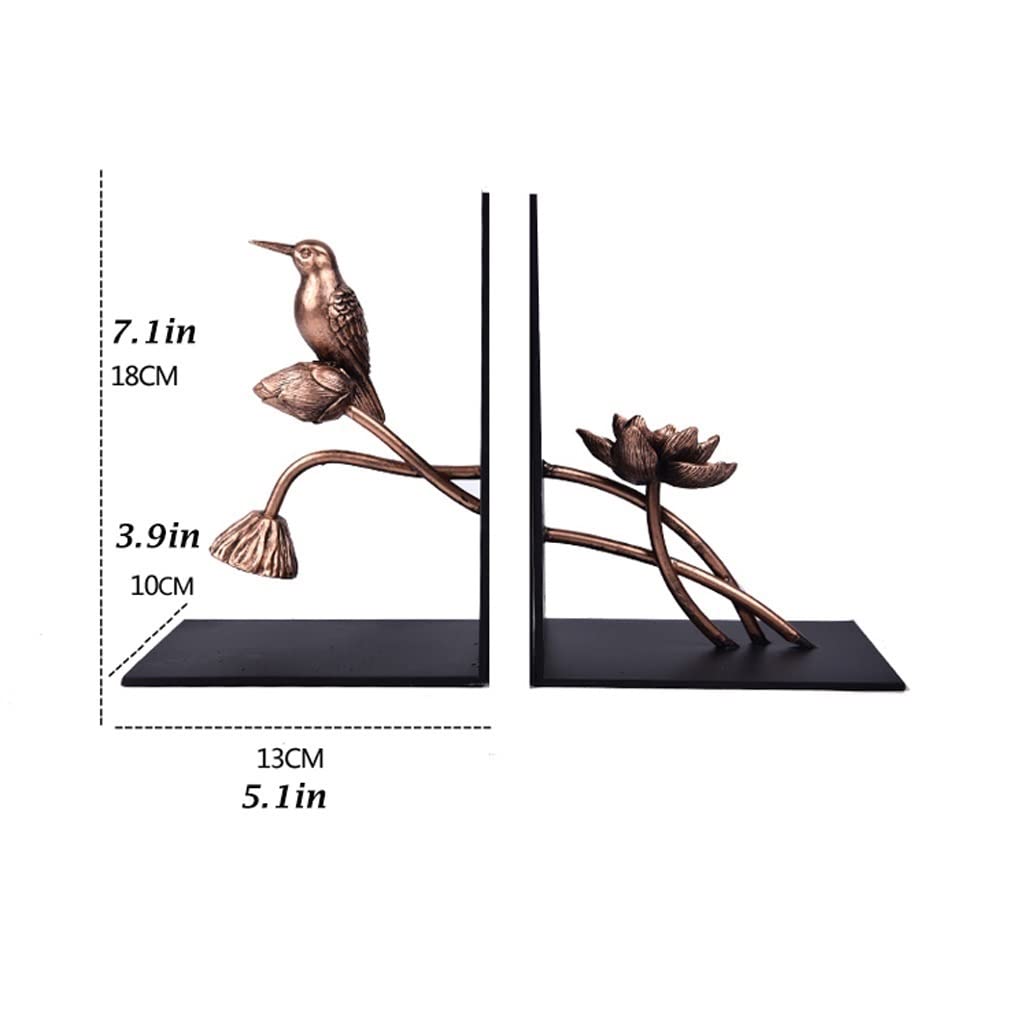 Bookend Metalowe podpórki na książki Klips do książek Kreatywny i model ptaka, Idealny do dekoracji gabinetu, biura, sypialni Końcówki do książek na półki Książki dekoracyjne/145