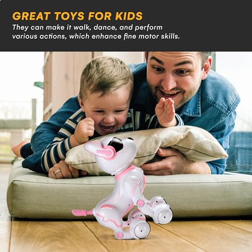 Remote Control Robot Dog Toy, Robots for Kids, Rc Dog Robot Toys for Kids 3,4,5,6,7,8,9,10 Year olds and up, Smart & Dancing Robot Toy, Imitates Animals Mini Pet Dog Robot - Image 6