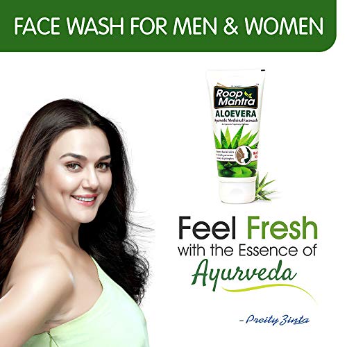 Image of Roop Mantra Herbal Aloe Vera Face Wash for Men and Women, 50ml (Pack of 3)