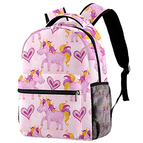 Sac à dos campus licorne rose pour les journées d'école et les sorties de votre enfant