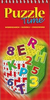 Spiral-bound Puzzle Time - Wordsearch - Sudoku - Crossword - Red Cover Version (Red Volume) Book