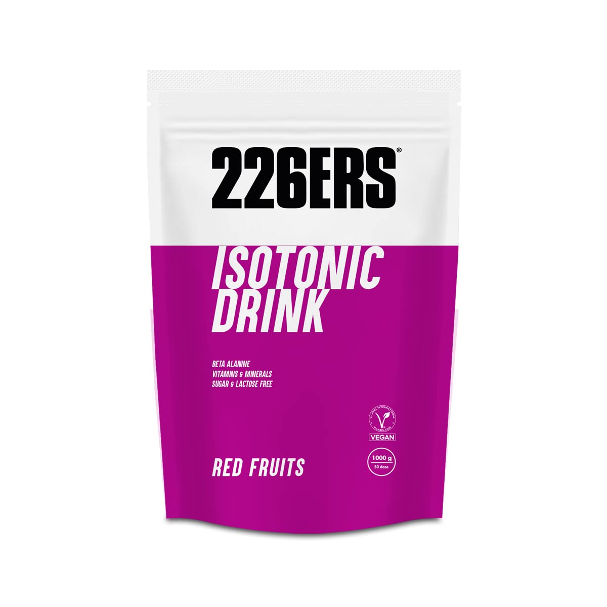 226ERS - Isotonic Drink, Bebida Isotónica para Deportistas, en Polvo, Hidratos de Carbono, Sales Minerales y Vitaminas, Ejercicios Intensos, Hidratación y Recuperación, Sabor Frutos Rojos, 1 kg