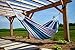 Vivere Brazilian Style Double Cotton Hammock with Polyester End Strings, 450 lb Weight Capacity (Denim)