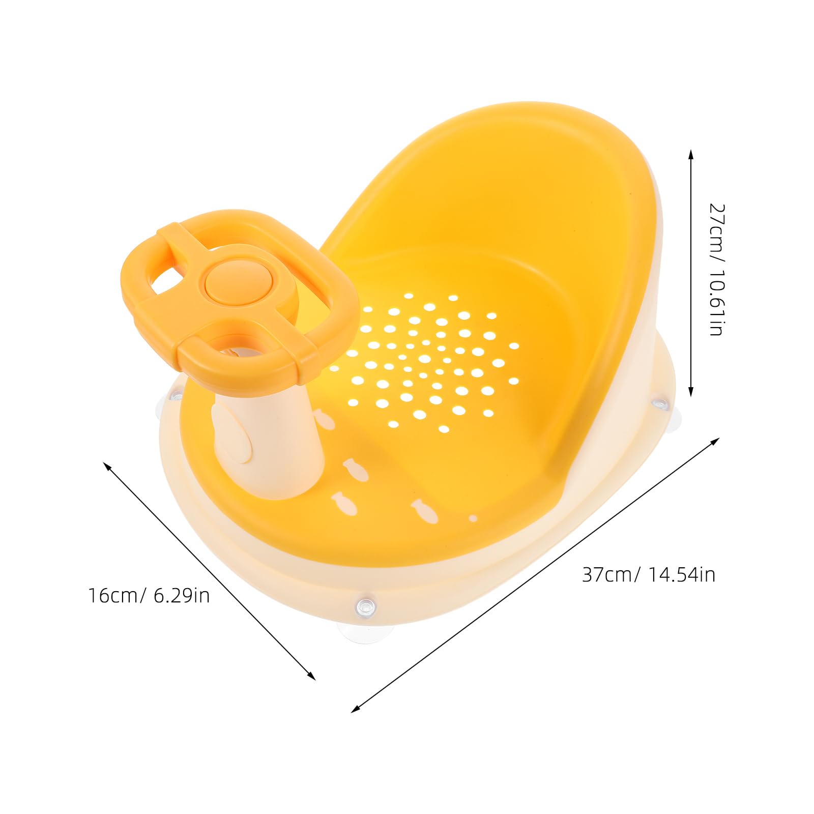 YARNOW Seggiolini da bagno per neonati: seggiolino da bagno portatile per neonati, supporto per vasca da bagno per bambini piccoli con ventosa per baby shower.