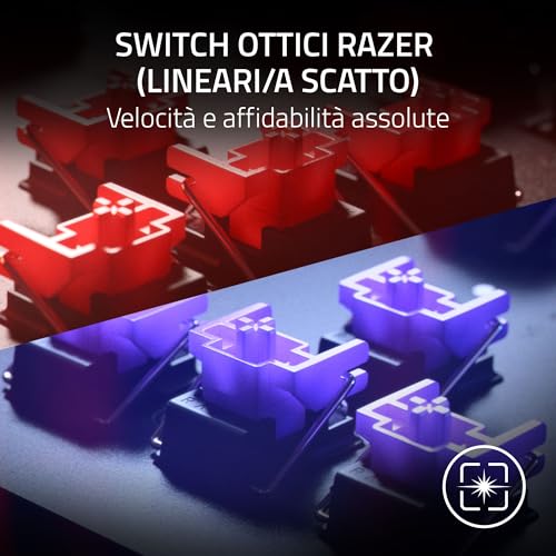 Huntsman V2 (Interruttore Viola) - Tastiera da Gioco Ottica con Bassa Latenza (Interruttori Ottici a Scatto, Copri Tasti Doubleshot PBT, Poggiapolsi Ergonomico) Layout USA | Nero - Tastiera gaming - Immagine 1