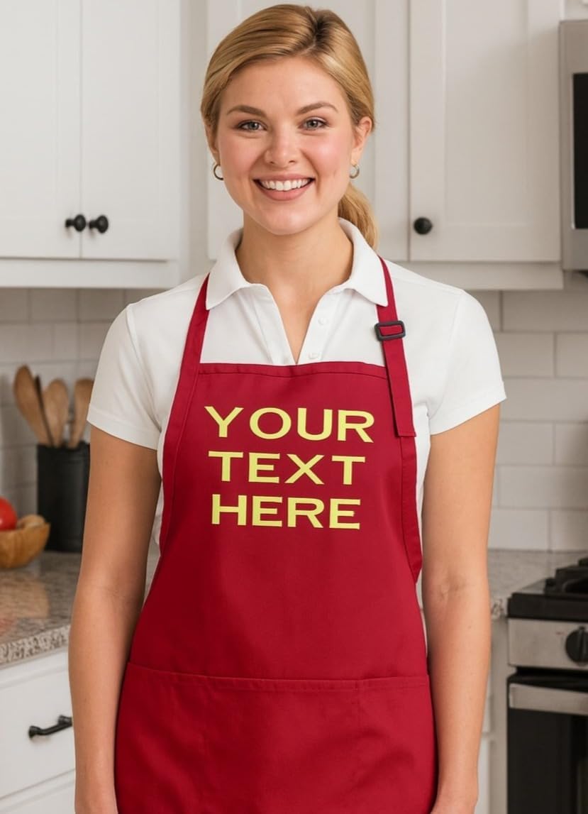 Personalized Apron with Custom Name or Any Text. Chef, Cooking, Grilling, or Baking Gift - Image 7