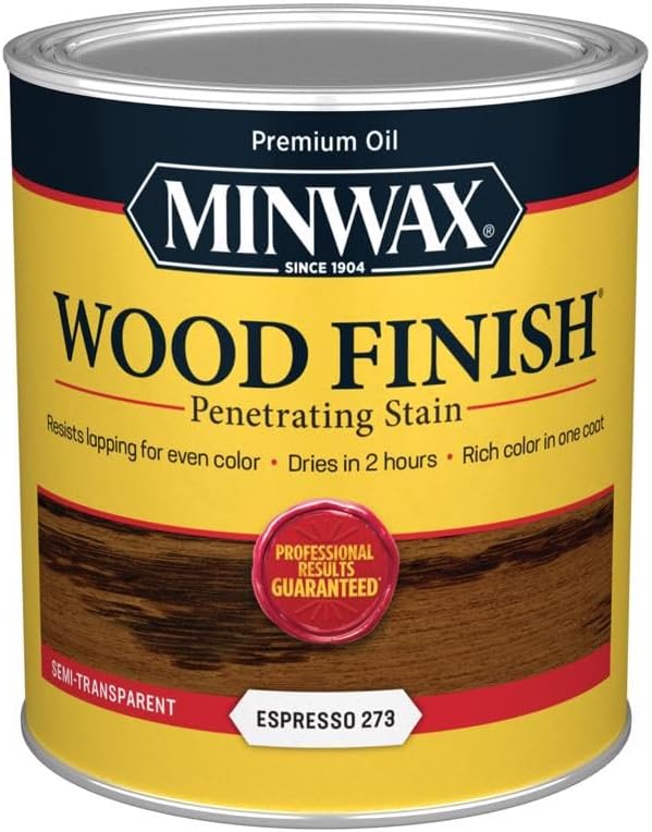 4-Pack of 1 qt Minwax 70050 Espresso Wood Finish Oil-Based Wood Stain