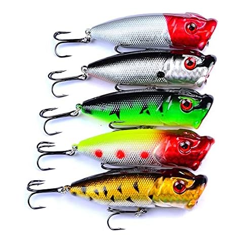 FJJ-DIAOYU, Mixed Colors Fishing Lure Set Minnow Baits Kit Wobbler Crankbaits Treble Hooks Fishing Tackle Artificial Plastic Hard Bait Kit (Color : 5pcs 73mm 11g) Cover