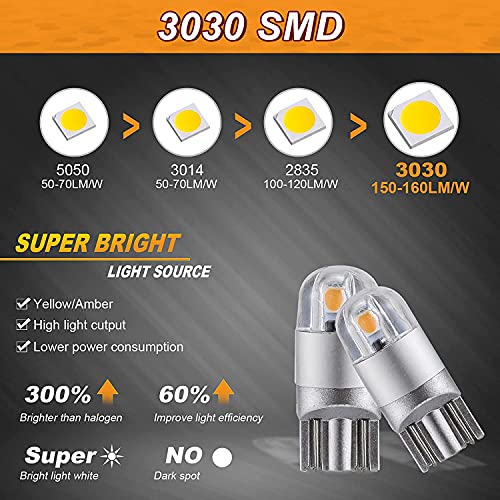 Image of Auxbeam 194 T10 LED Bulbs, Amber Yellow, 10 PCS