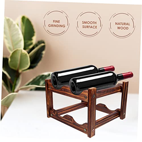 Soporte de vino de madera decorativo para botellas miniatura 4