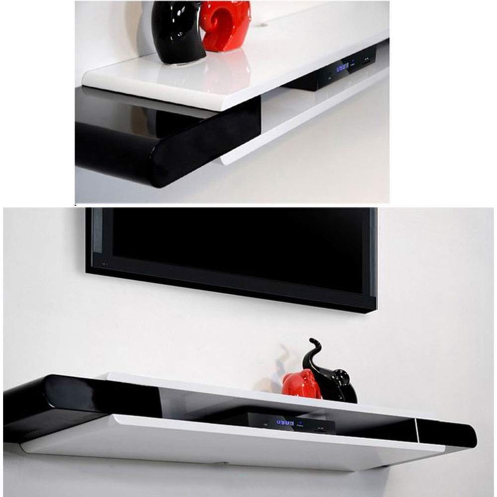Mobile porta TV sospeso moderno – Supporto da parete per soggiorno per TV, router, lettori DVD e Phots Slish 110 cm design