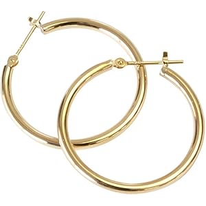 Amazon | 【ジュエリーエクセレンテ】 K18ピンクゴールド フープ